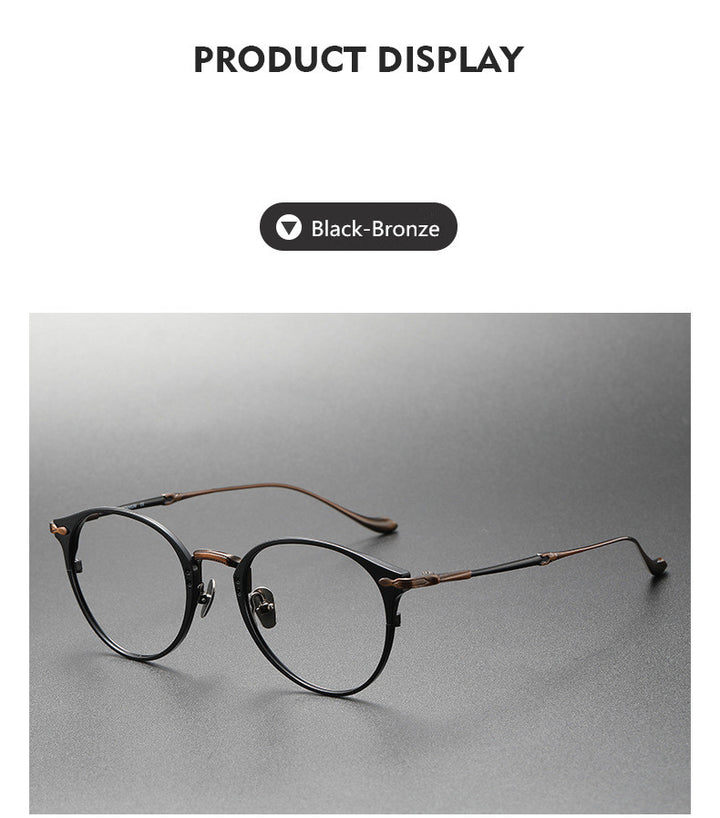 Aimee Unisex Full Rim Oval Round Titanium Eyeglasses 3112.