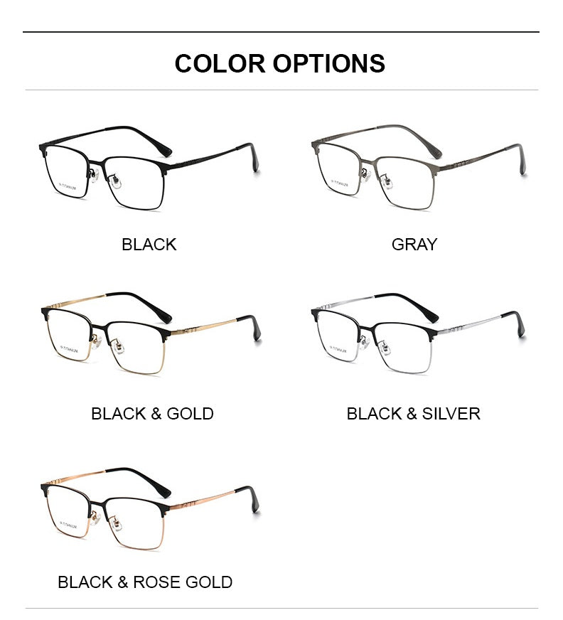 Chashma Unisex Full Rim Square Acetate Titanium Eyeglasses 798601.