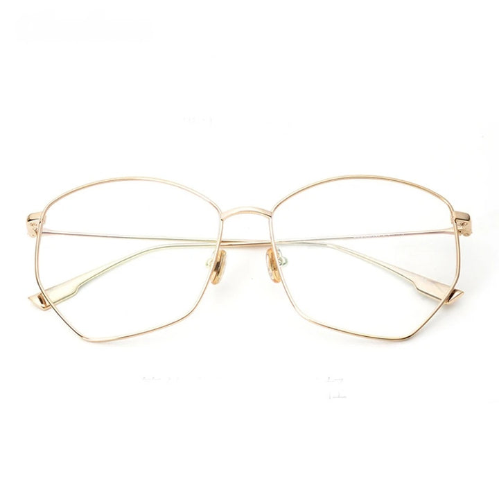 Chashma Ochki Womens Full Rim Irregular Octagon Titanium Eyeglasses 8302 — view 6 | Chashma Ochki at FuzWeb