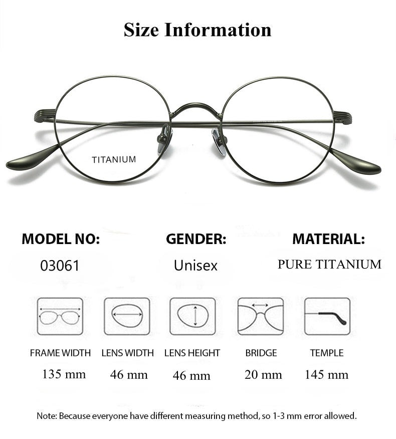 Summer Flower Womens Full Rim Round Titanium Eyeglasses 403061 — view 1 | Summer Flower at FuzWeb