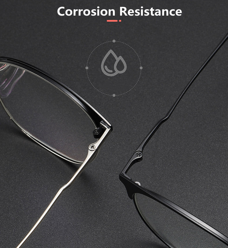 Kocolior Unisex Full Rim Square Acetate Alloy Brow Line Eyeglasses 9123 — view 1 | Kocolior at FuzWeb