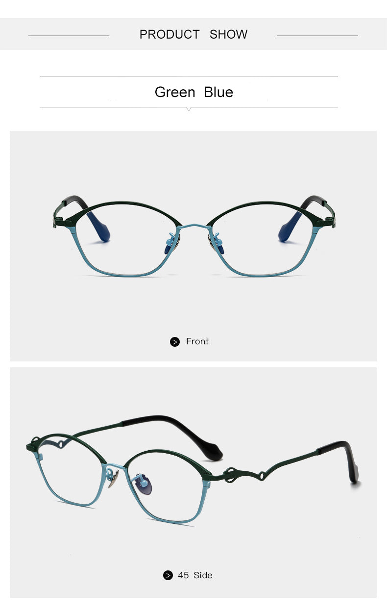Krasivyy Unisex Full Rim Oval Square Titanium Eyeglasses 316086.