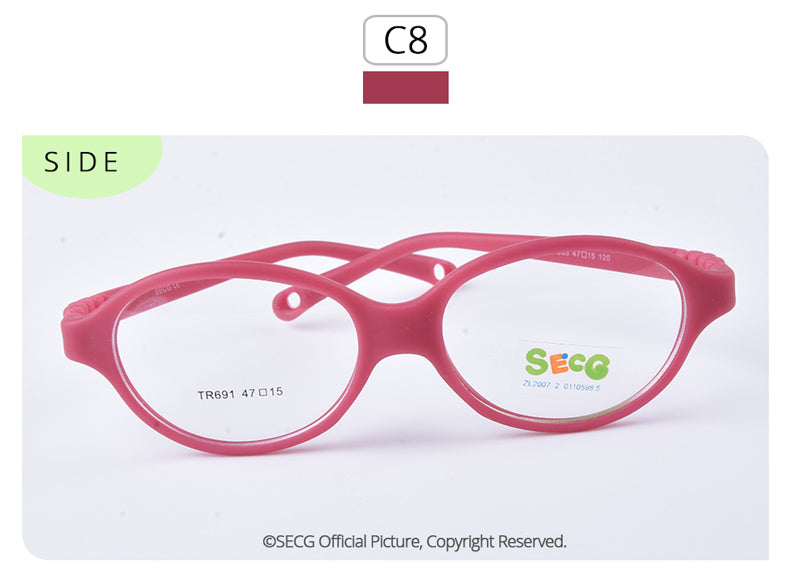 Secg Unisex Childrens Full Rim Oval Tr 90 Rubber Eyeglasses 18691 — view 5 | Secg at FuzWeb