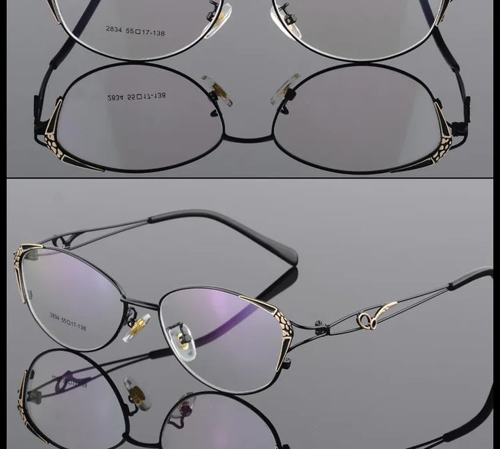 Womens Full Rim Eyeglasses Alloy Frame S2834 — view 17 | Bclear at FuzWeb
