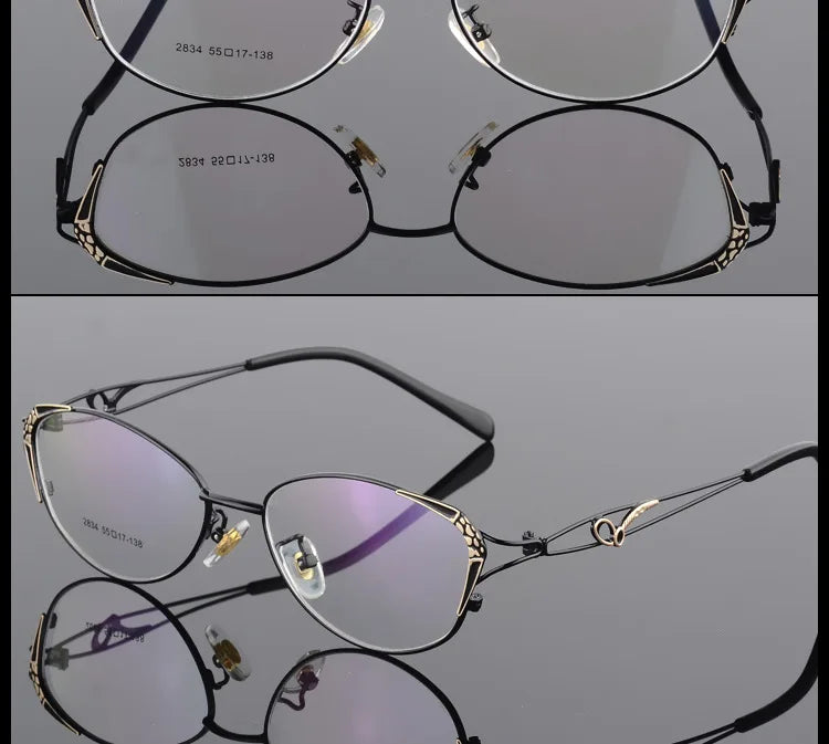 Womens Full Rim Eyeglasses Alloy Frame S2834 — view 17 | Bclear at FuzWeb