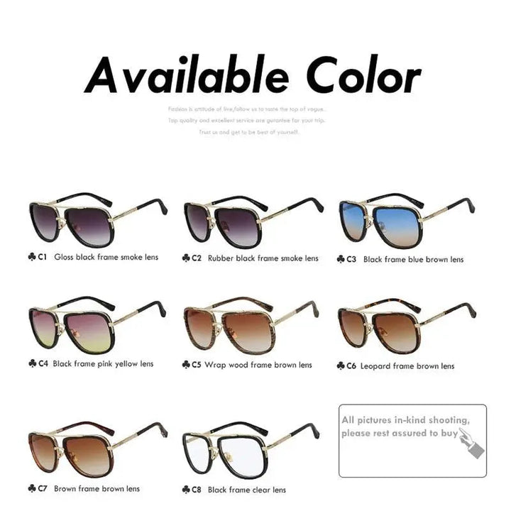 Xiu Brand Mens Square Sunglasses Men Women Big Frame — view 19 | Xiu at FuzWeb