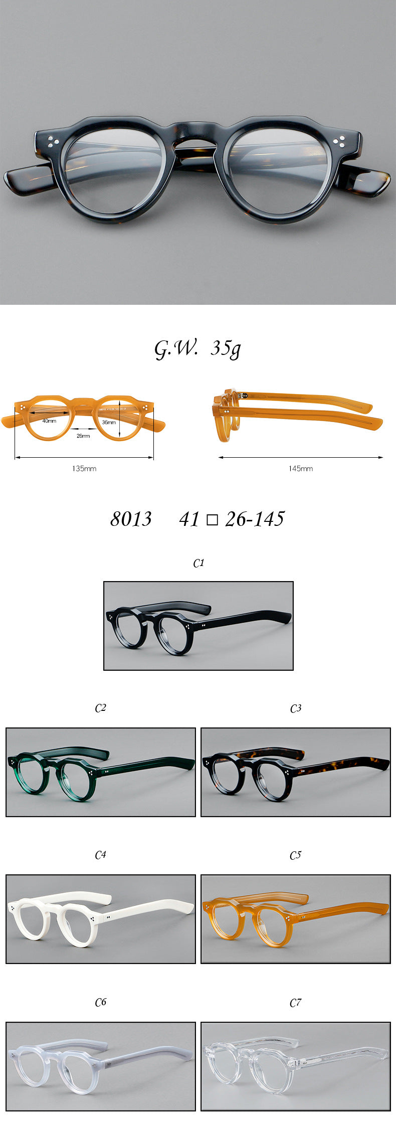 Vicky Womens Full Rim Flat Top Round Acetate Reading Glasses 98013 — view 1 | Vicky at FuzWeb