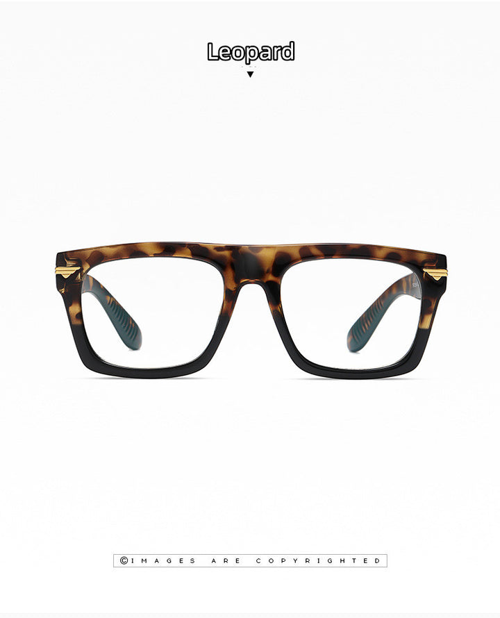 Kocolior Unisex Full Rim Square Acetate Hyperopic Reading Glasses 3394.