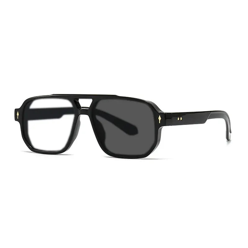Kocolior Unisex Full Rim Square Double Bridge Tr 90 Alloy Reading Glasses 76061.