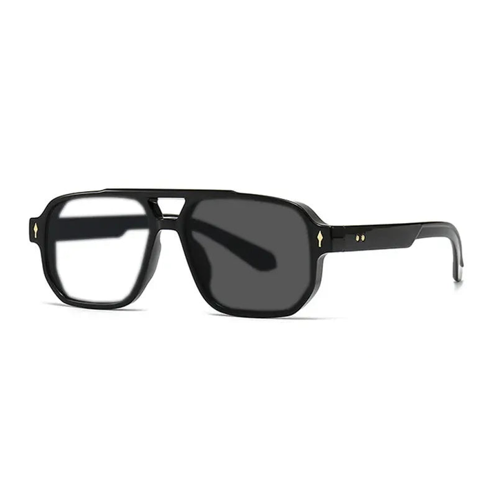 Kocolior Unisex Full Rim Square Double Bridge Tr 90 Alloy Reading Glasses 76061.