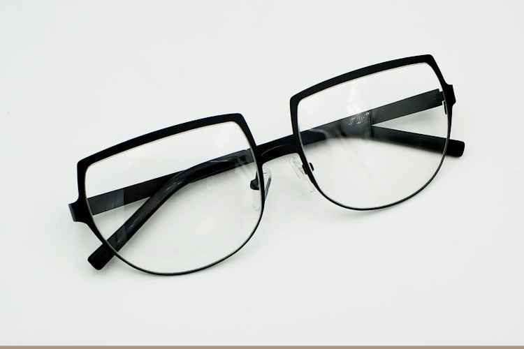Yujo Unisex Cosplay Full Rim Flat Top Round Alloy Eyeglasses Y007 — view 5 | Yujo at FuzWeb