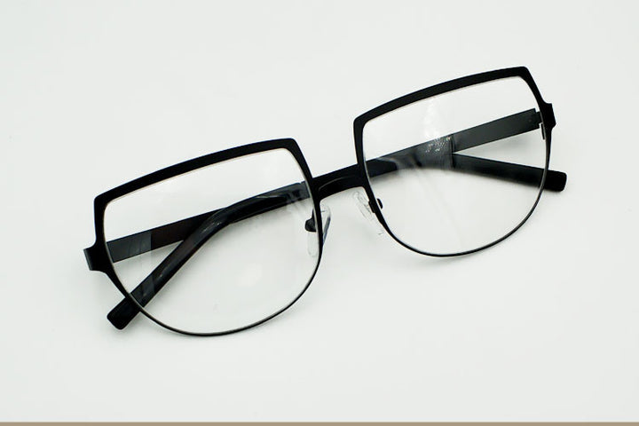 Yujo Unisex Cosplay Full Rim Flat Top Round Alloy Eyeglasses Y007 — view 5 | Yujo at FuzWeb