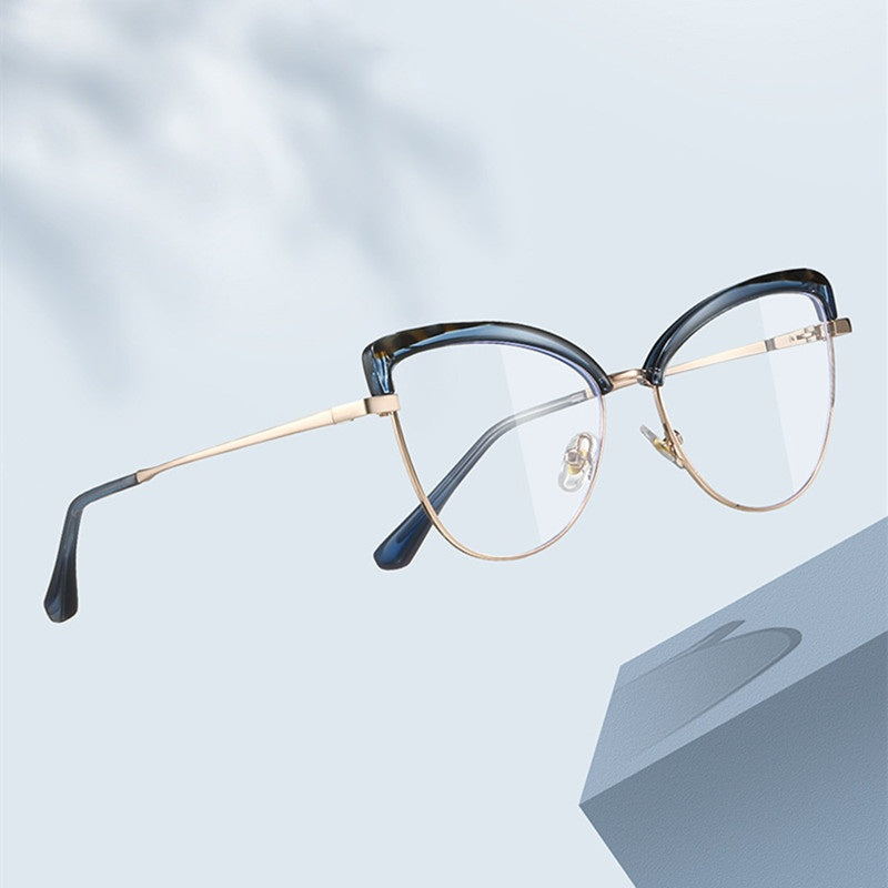 Chashma Womens Full Rim Oval Cat Eye Tr 90 Steel Eyeglasses 687274 — view 2 | Chashma at FuzWeb