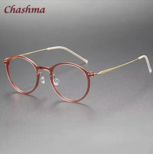 Chashma Ochki Women's Full Rim Round Tr 90 Titanium Eyeglasses 886541