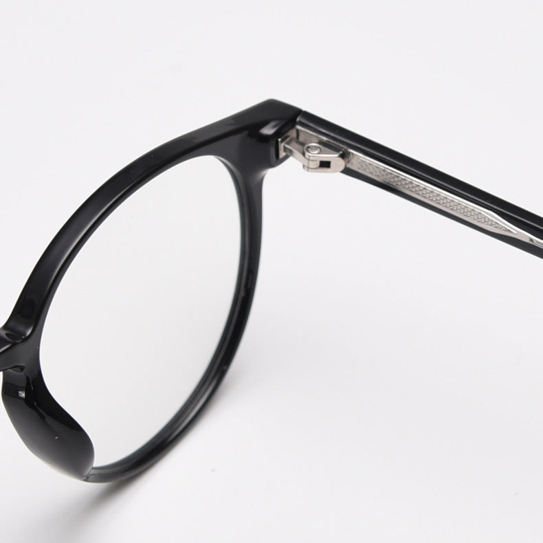 CCspace Unisex Full Rim Round Tr 90 Titanium Eyeglasses 55868.