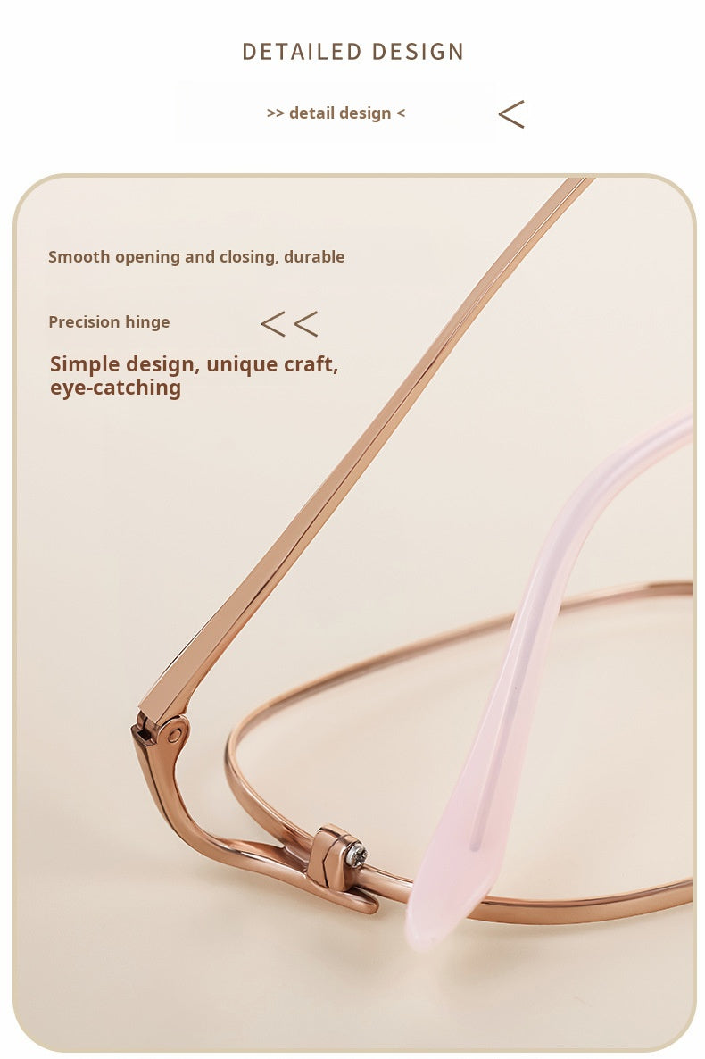 Xbora Unisex Full Rim Oval Square Titanium Alloy Eyeglasses 70301 — view 2 | Xbora at FuzWeb