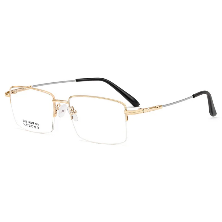 Gmei Optical 5133 unisex semi-rimless titanium alloy prescription eyeglasses — view 4