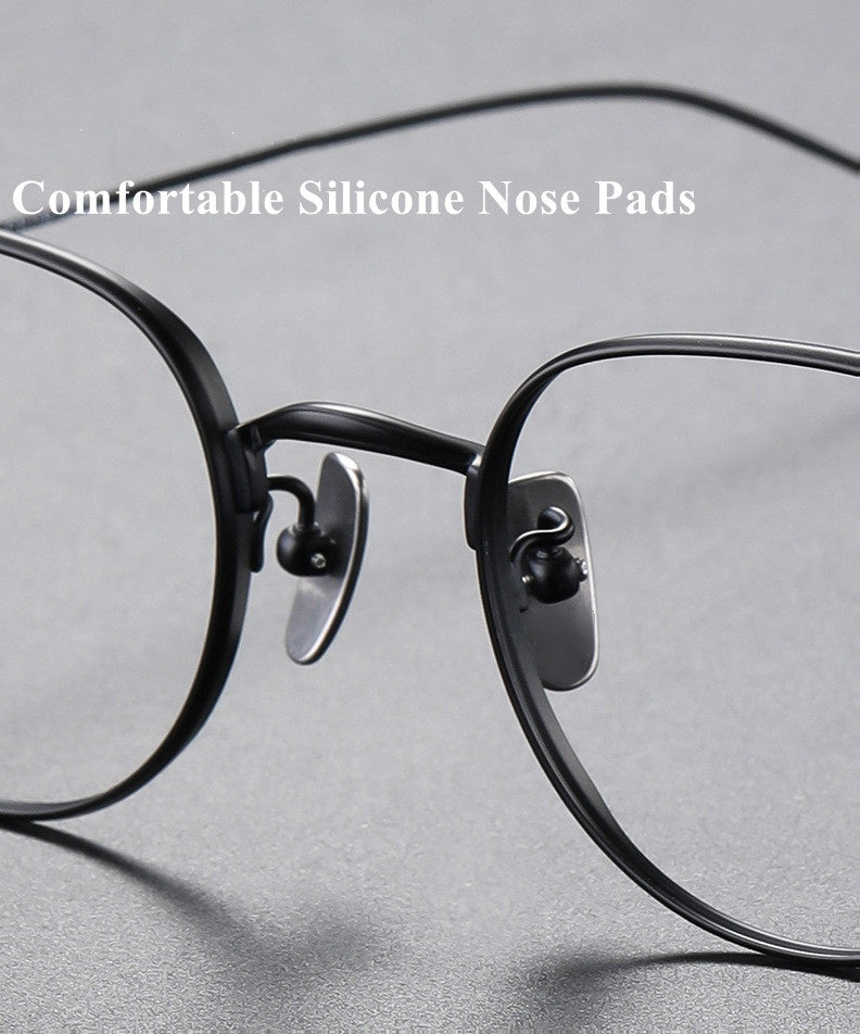 Chashma Ochki Womens Full Rim Flat Top Oval Titanium Eyeglasses 84803 — view 3 | Chashma Ochki at FuzWeb