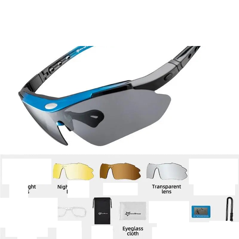 Rockbros Unisex Full Rim Rectangle Acetate Polarized Cycling Sunglasses 1000.