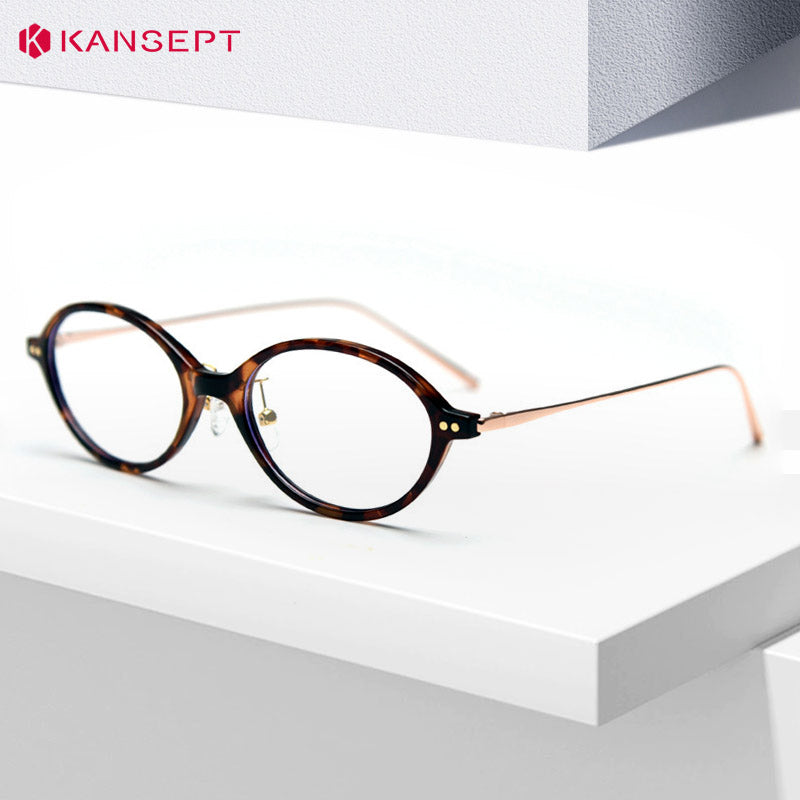 Kansept Unisex Full Rim Oval Tr 90 Metal Frames 180100 — view 1 | Kansept at FuzWeb