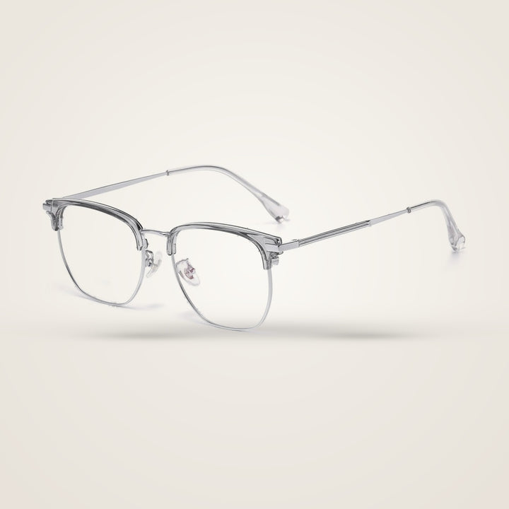 Bclear Unisex Half Rim Cat Eye TR90 Titanium Eyeglasses 1599 — view 3 | Bclear at FuzWeb