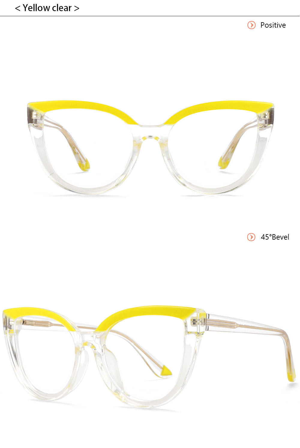CCspace Womens Full Rim Cat Eye Tr 90 Titanium Reading Glasses R54637 — view 9 | CCspace at FuzWeb