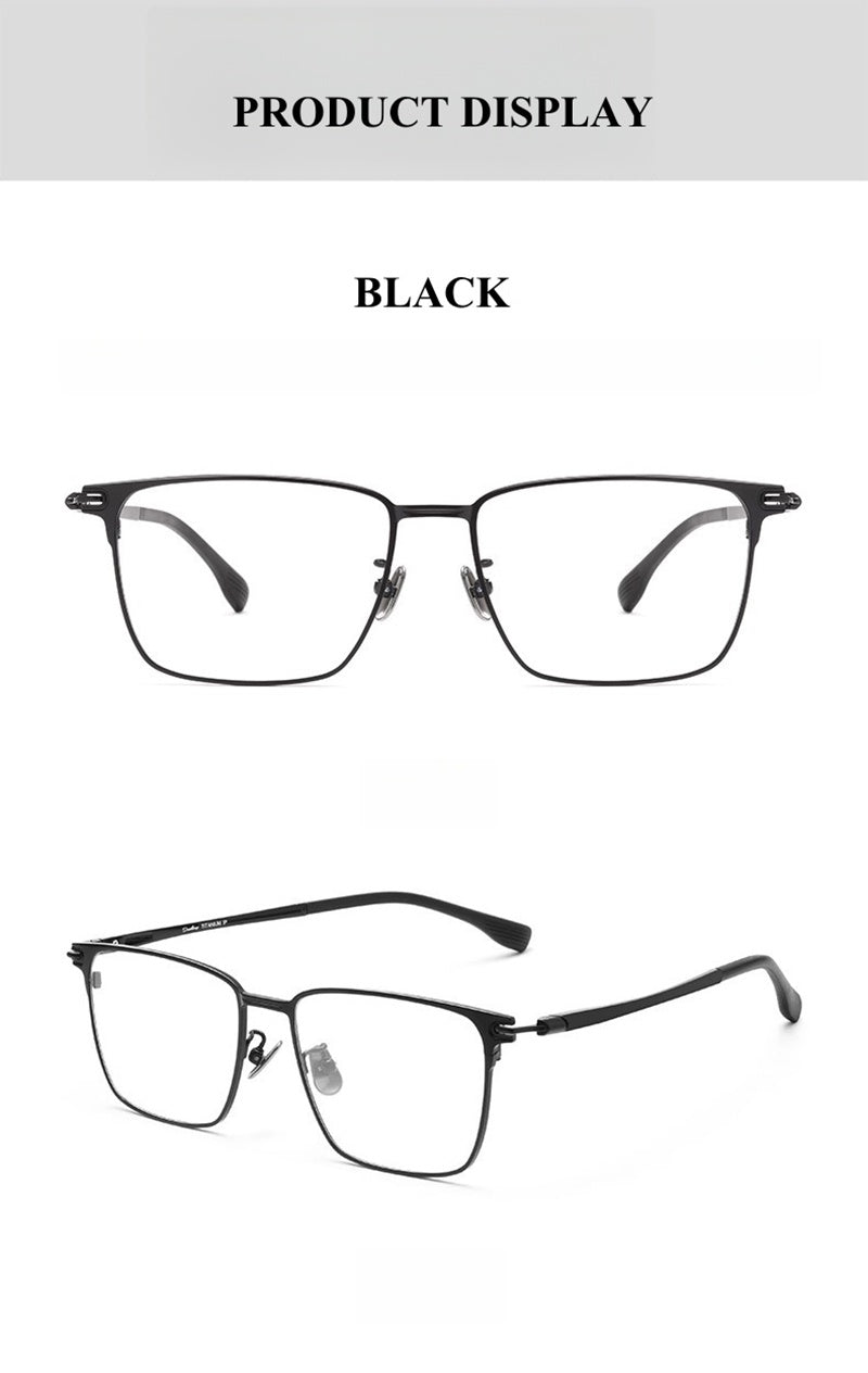 Chashma Ochki Unisex Full Rim Square Titanium Eyeglasses 888013.