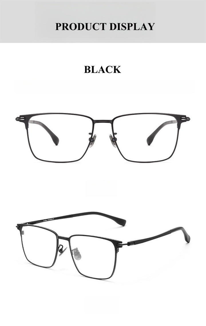 Chashma Ochki Unisex Full Rim Square Titanium Eyeglasses 888013.