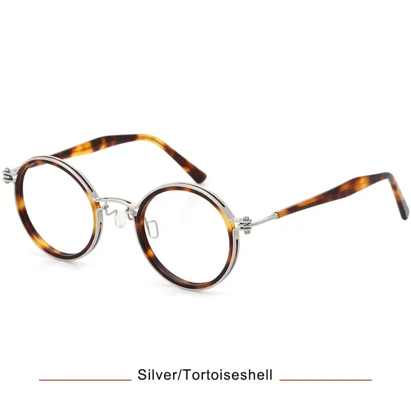 Krasivyy Unisex Full Rim Round Acetate Titanium Eyeglasses 55862.