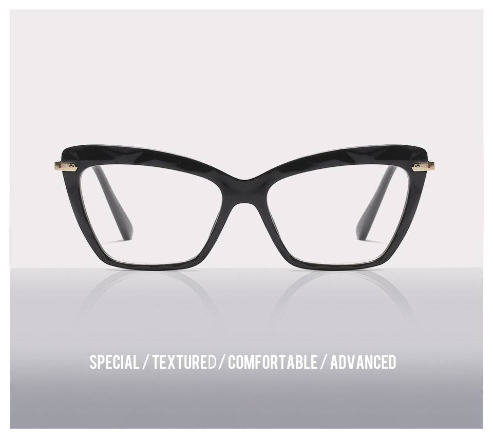CCspace Womens Full Rim Rectangle Cat Eye Resin Alloy Frame Eyeglasses 45591 — view 1 | CCspace at FuzWeb