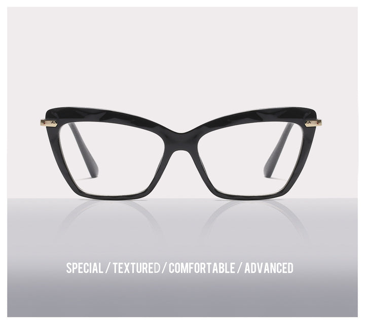 CCspace Womens Full Rim Rectangle Cat Eye Resin Alloy Frame Eyeglasses 45591 — view 1 | CCspace at FuzWeb