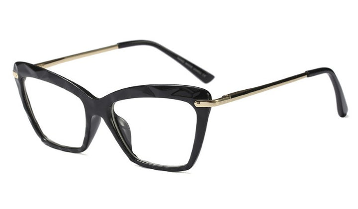 CCspace Womens Full Rim Rectangle Cat Eye Resin Alloy Frame Eyeglasses 45591 — view 7 | CCspace at FuzWeb