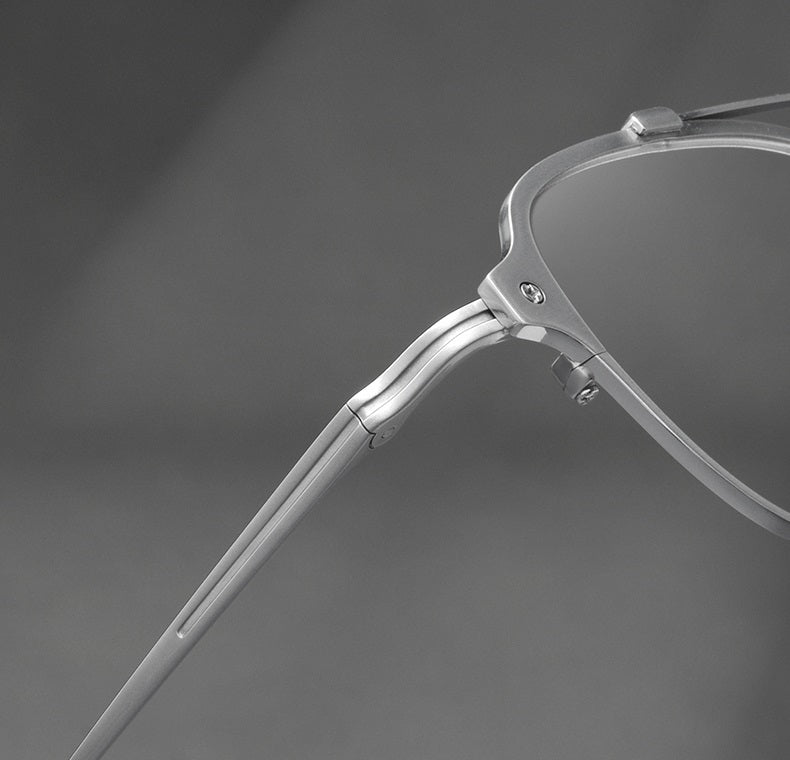 Bobbie Unisex Full Rim Square Double Bridge Titanium Eyeglasses 671319.