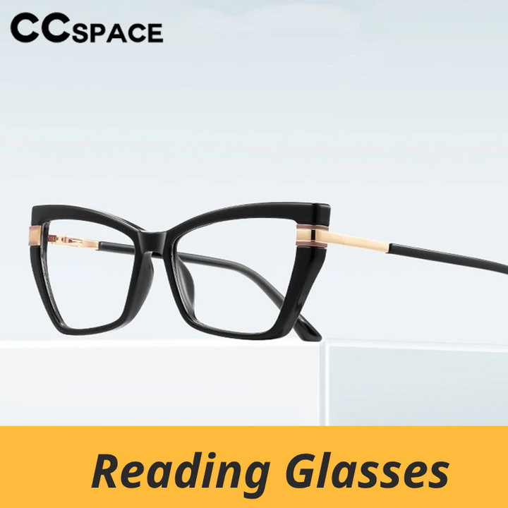 CCspace Women's Full Rim Square Tr 90 Alloy Reading Glasses 802700