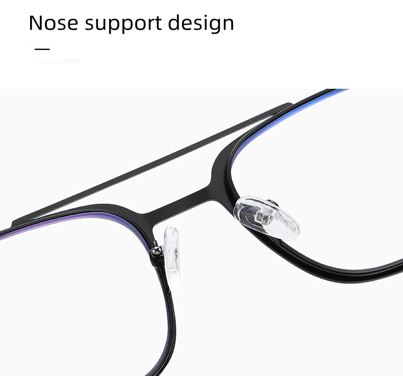 Kocolior Womens Full Rim Square Double Bridge Alloy Reading Glasses 91362 — view 2 | Kocolior at FuzWeb
