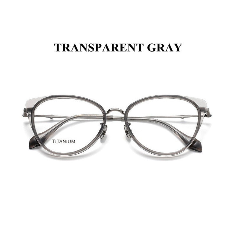 Chashma Unisex Full Rim Oval Acetate Titanium Eyeglasses 881660.
