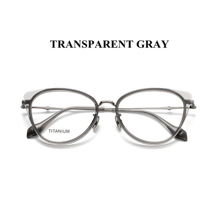 Chashma Unisex Full Rim Oval Acetate Titanium Eyeglasses 881660.