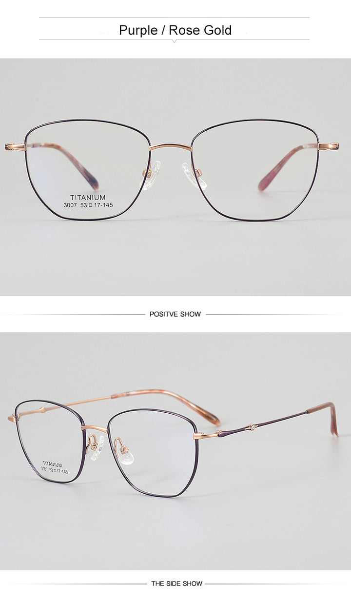 Krasivyy Womens Full Rim Square Cat Eye Titanium Eyeglasses 443007 — view 12 | Krasivyy at FuzWeb