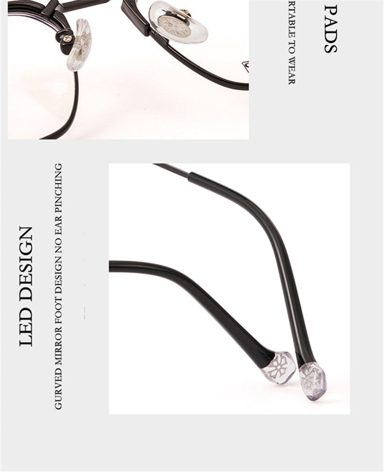Kocolior Unisex Full Rim Square Titanium Alloy Hyperopic Reading Glasses 8628.
