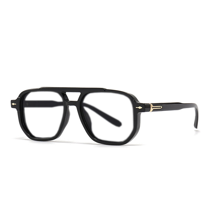 Kocolior Unisex Full Rim Square Double Bridge Tr 90 Photochromic Reading Glasses 60904.