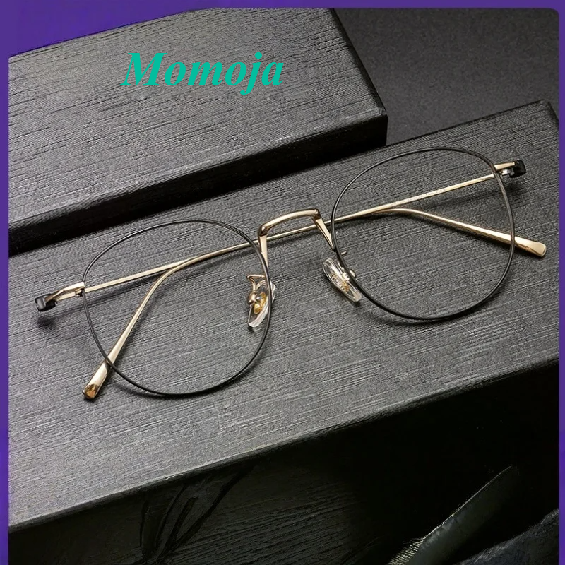 Momoja Women's Full Rim Round Titanium Eyeglasses 45110