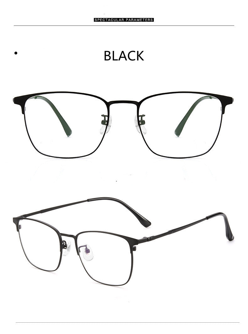 Kocolior Unisex Full Rim Square Acetate Alloy Hyperopic Reading Glasses 91872.