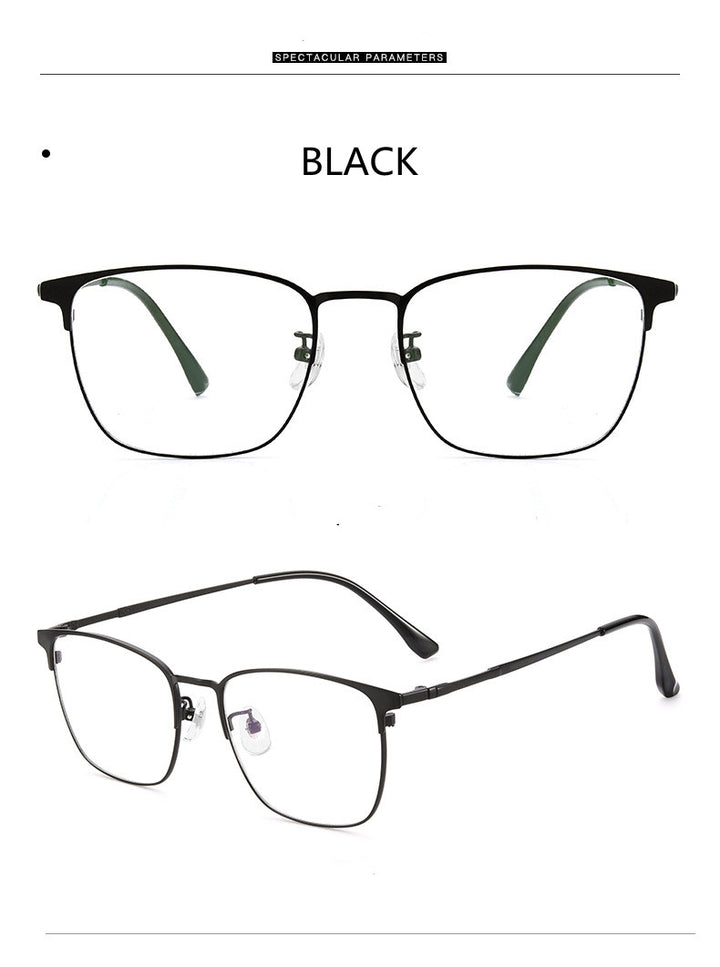 Kocolior Unisex Full Rim Square Acetate Alloy Hyperopic Reading Glasses 91872.