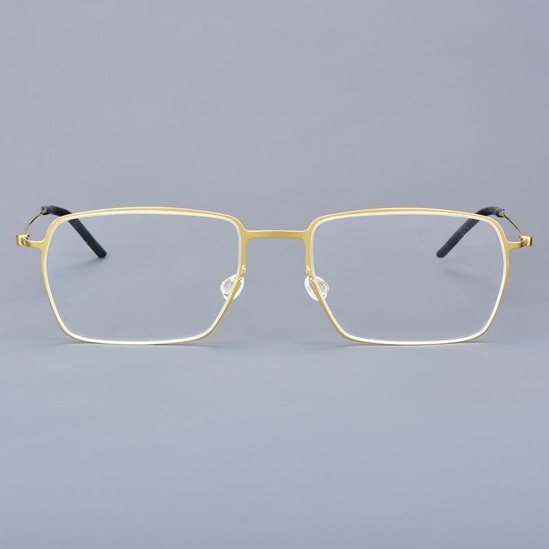 Bobbie 550900 Unisex Square Full Rim Screwless Titanium Frames FuzWeb