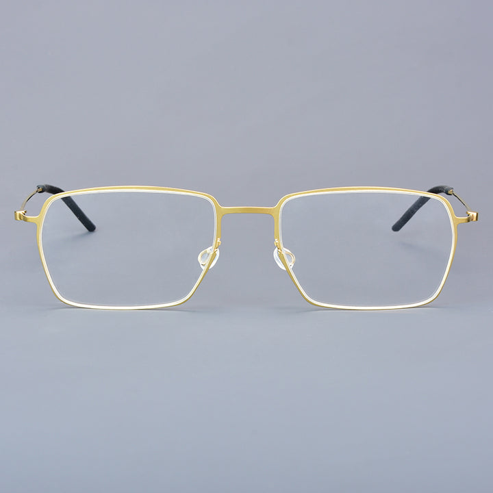 Bobbie 550900 Unisex Square Full Rim Screwless Titanium Frames FuzWeb