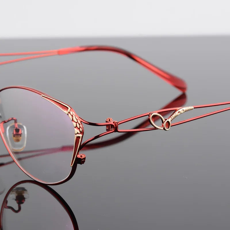 Womens Full Rim Eyeglasses Alloy Frame S2834 — view 5 | Bclear at FuzWeb