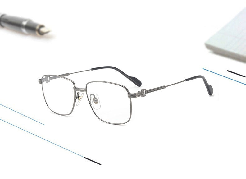 Chashma Ochki Womens Full Rim Small Square Titanium Eyeglasses 880294 — view 2 | Chashma Ochki at FuzWeb