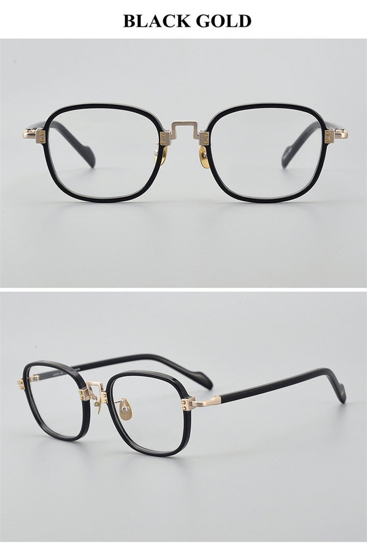 Chashma Unisex Full Rim Square Acetate Titanium Eyeglasses 190038.