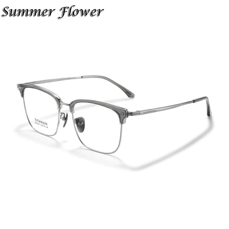 Summer Flower Unisex Full Rim Square Tr 90 Alloy Eyeglasses 67207