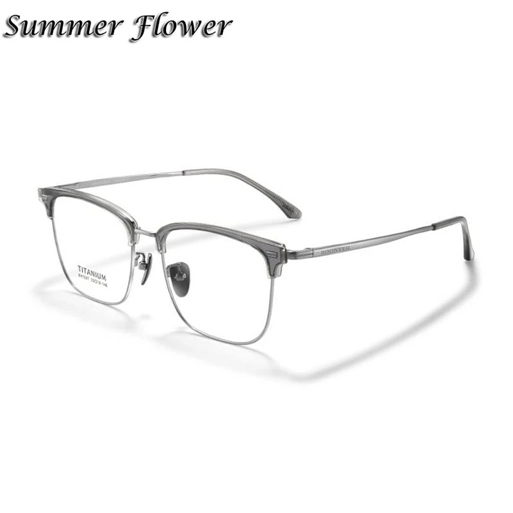 Summer Flower Unisex Full Rim Square Tr 90 Alloy Eyeglasses 67207